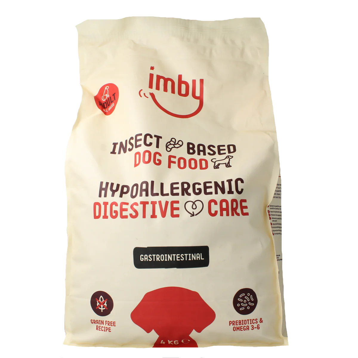 Imby Pet Food  Hondenbrokken insecteiwitten gastrointestina 4.00 Kilogram