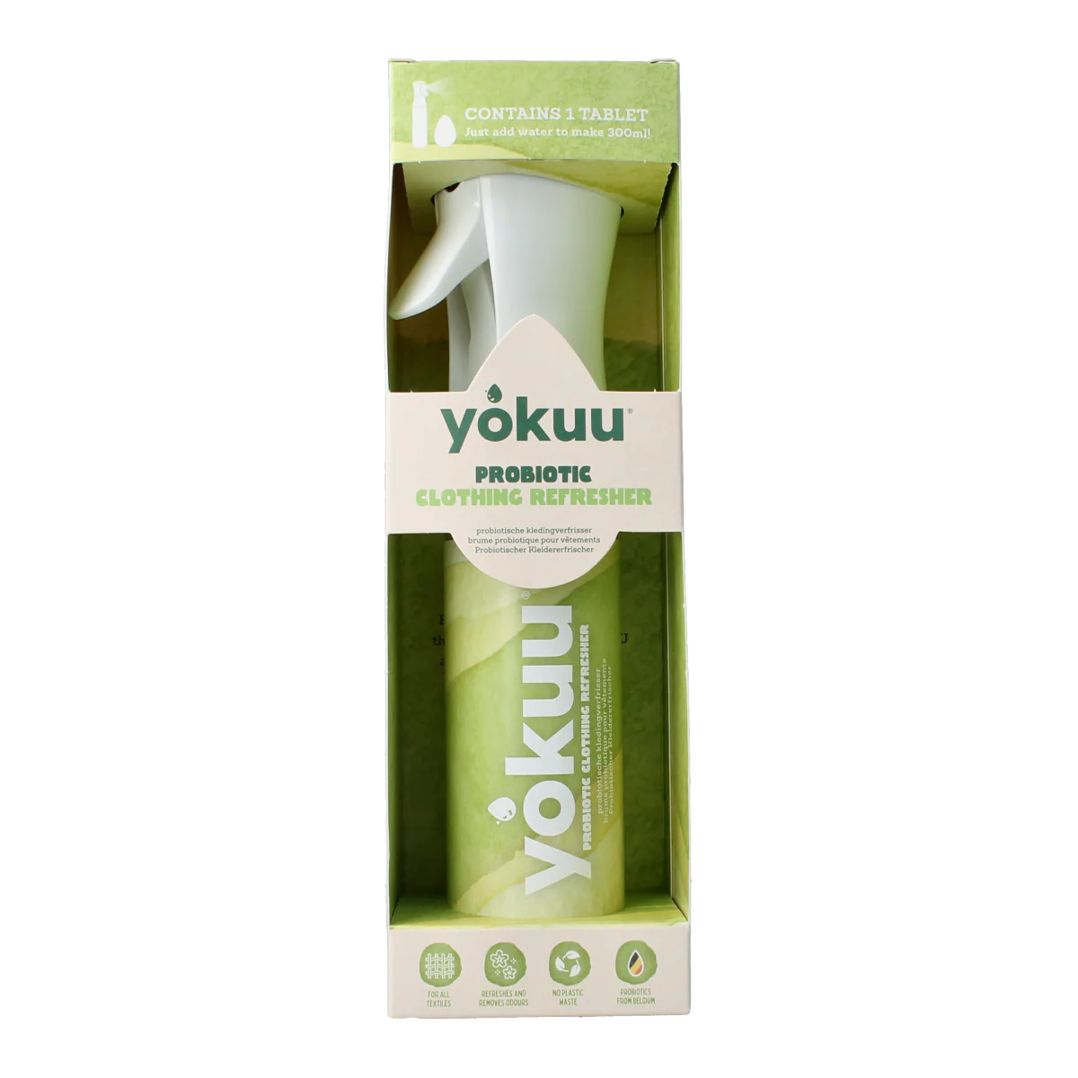 Yokuu Probiotische kledingopfrisser startkit parel+spray 1.00 Stuks
