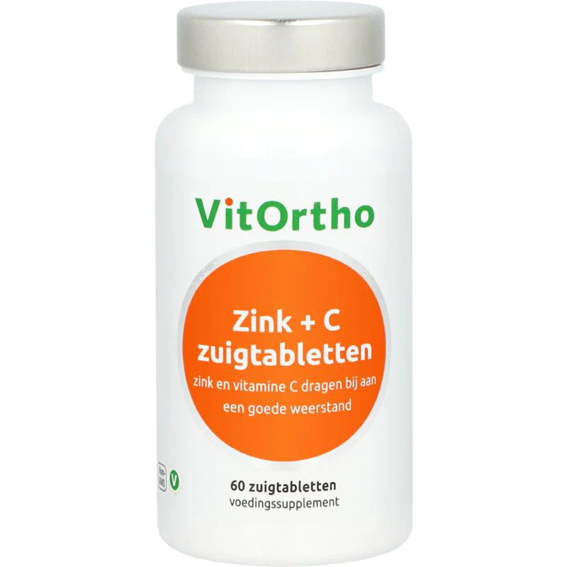 VitOrtho Zink + C zuigtabletten 60.00 Zuigtabletten