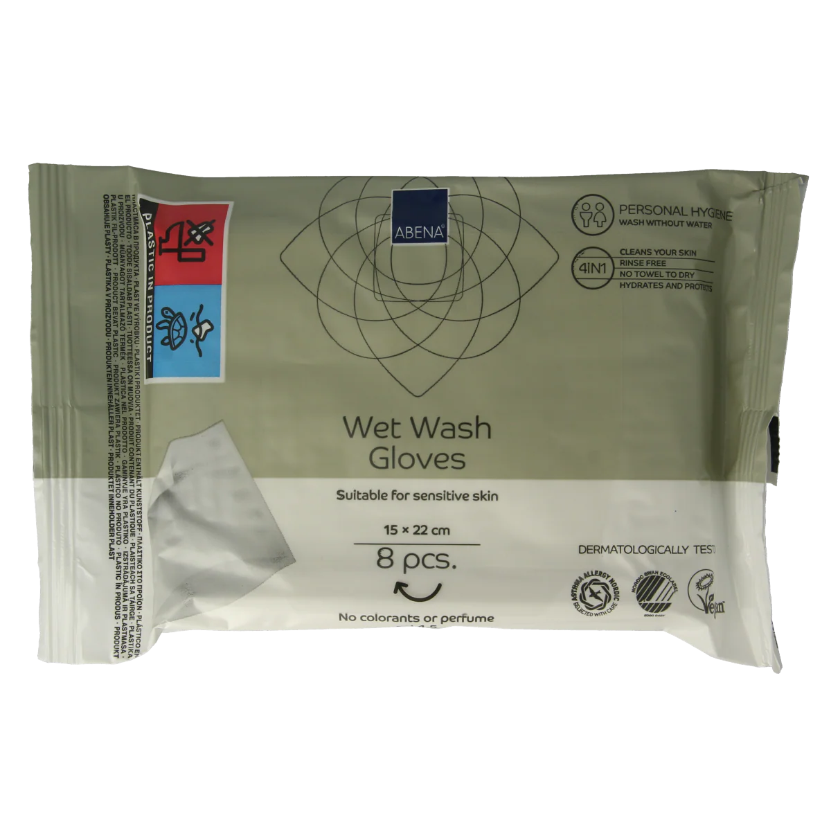 Abena Wet wash washandjes verzorgend 8.00 Stuks