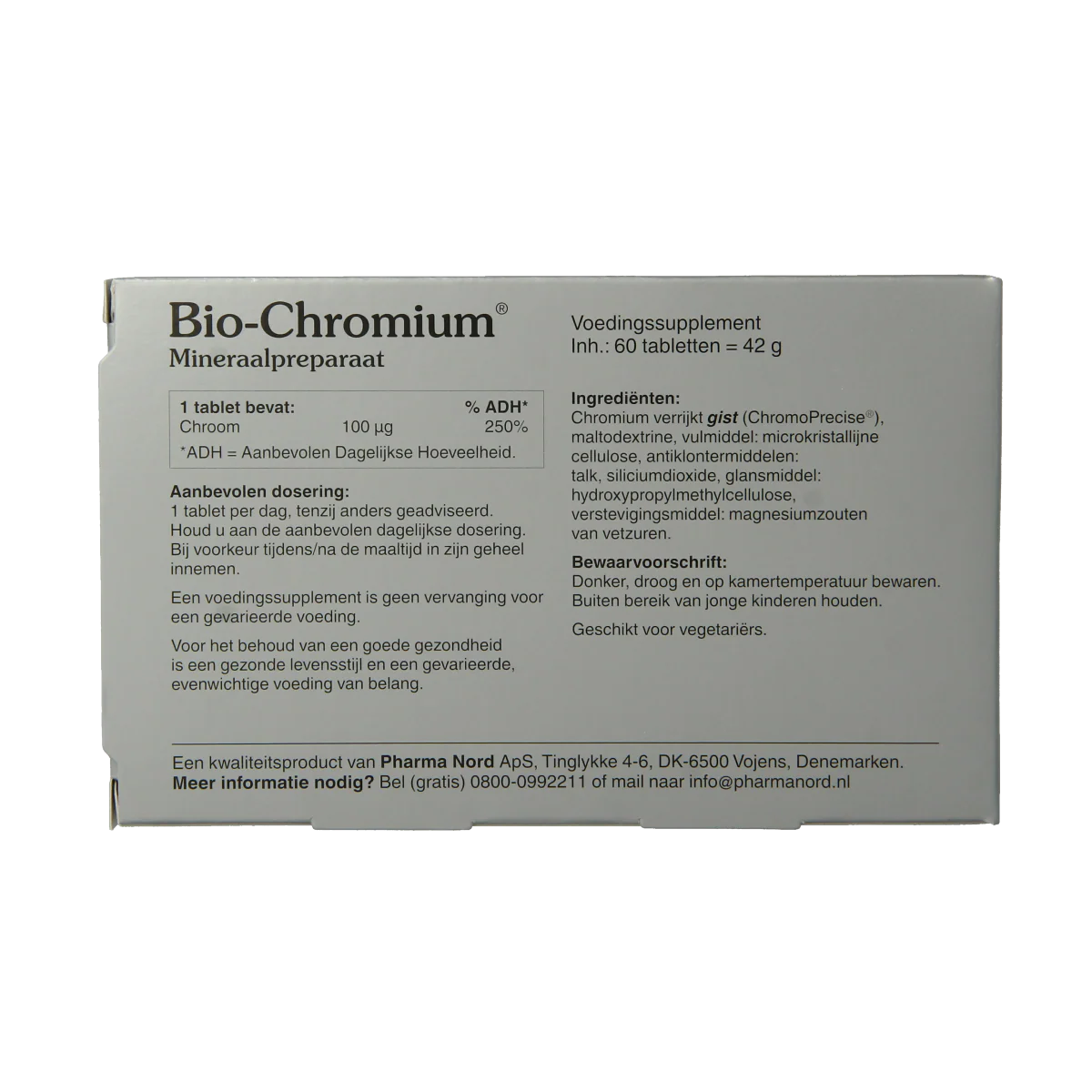 Pharma Nord Bio chromium bloedsuiker 60.00 Tabletten