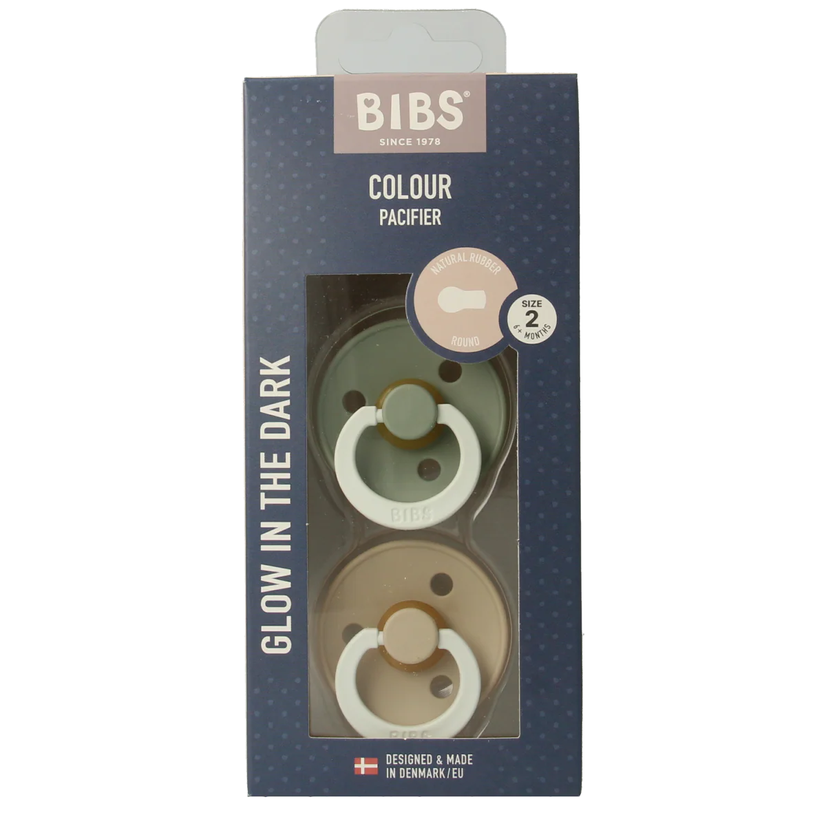 Bibs Fopspeen maat 2 sage vanilla night 2.00 Stuks