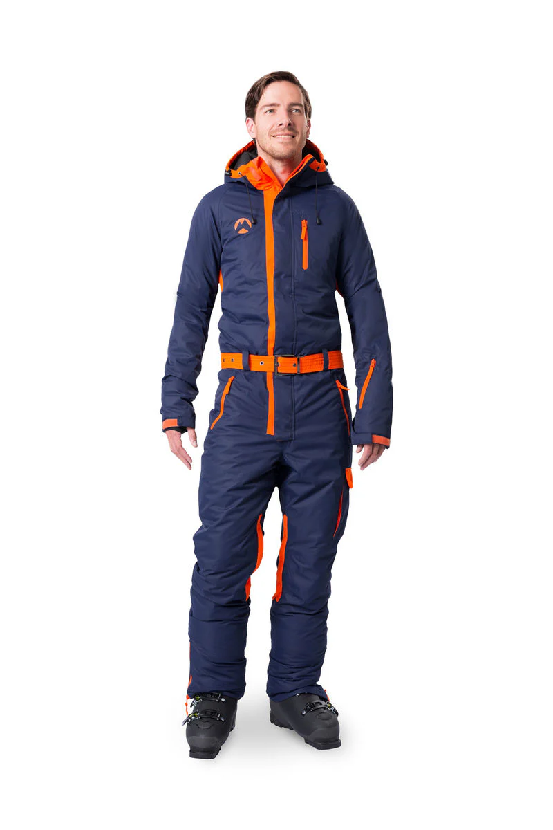 Snowsuits Powder Pro Onesie Skipak Heren – Navy/Oranje