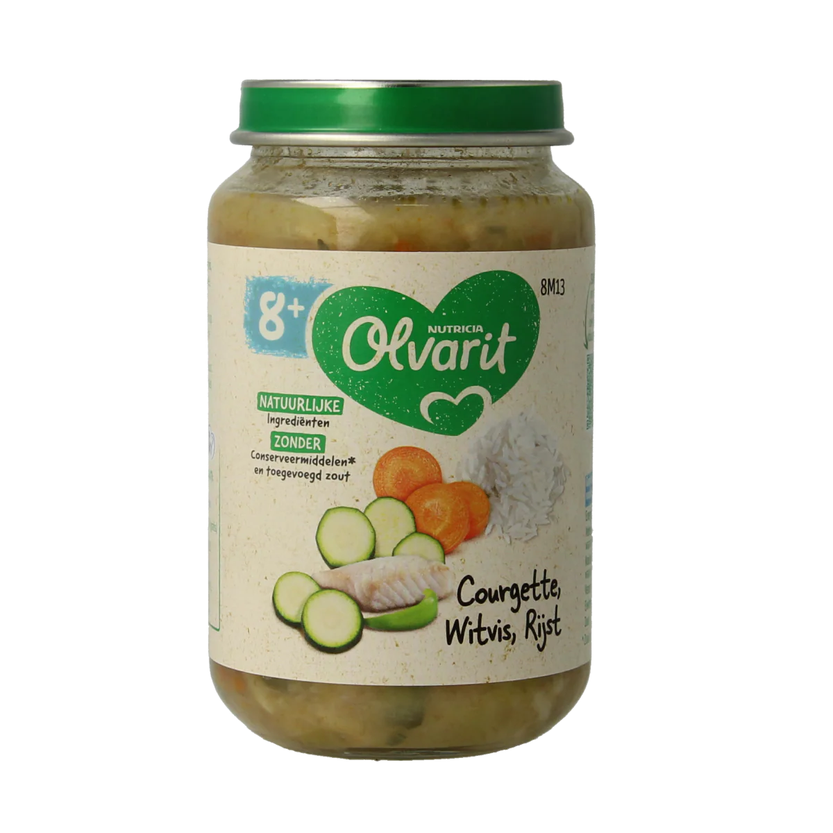 Olvarit Courgette witvis rijst 8M13 200.00 Gram