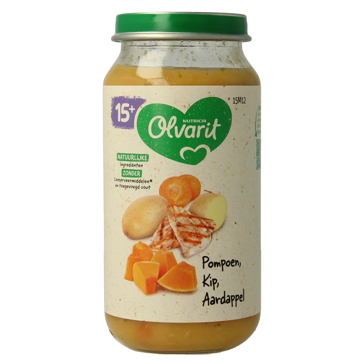 Olvarit Pompoen kip aardappel 15M12 250.00 Gram
