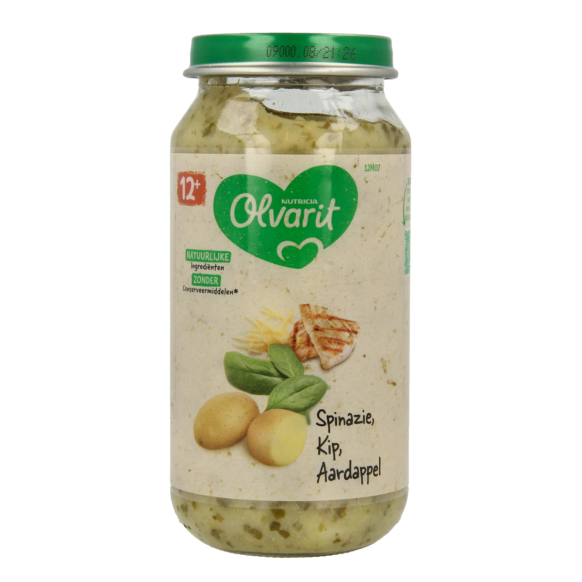 Olvarit Spinazie kip aardappel 12M07 250.00 Gram