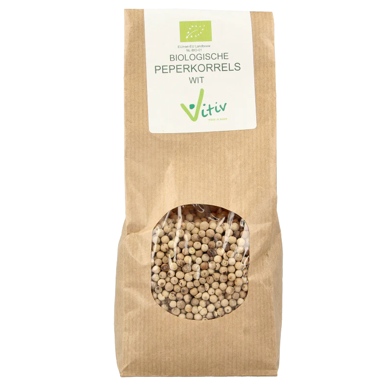Vitiv Peperkorrels wit bio 250.00 Gram