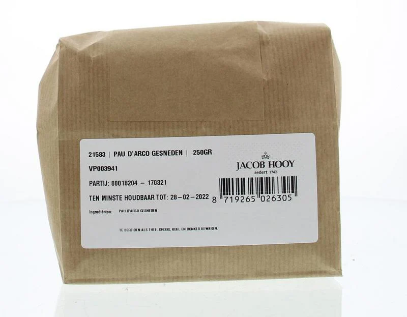 Jacob Hooy Pau d’arco gesneden 250 Gram