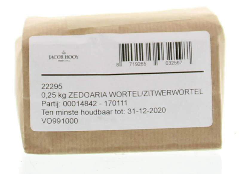Jacob Hooy Zedoaria wortel/zitwerwortel 250.00 Gram