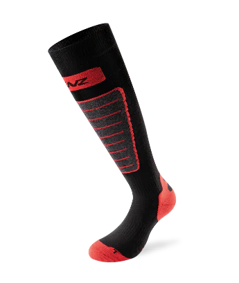 Lenz Skiing 1.0 skisokken zwart/grijs/rood