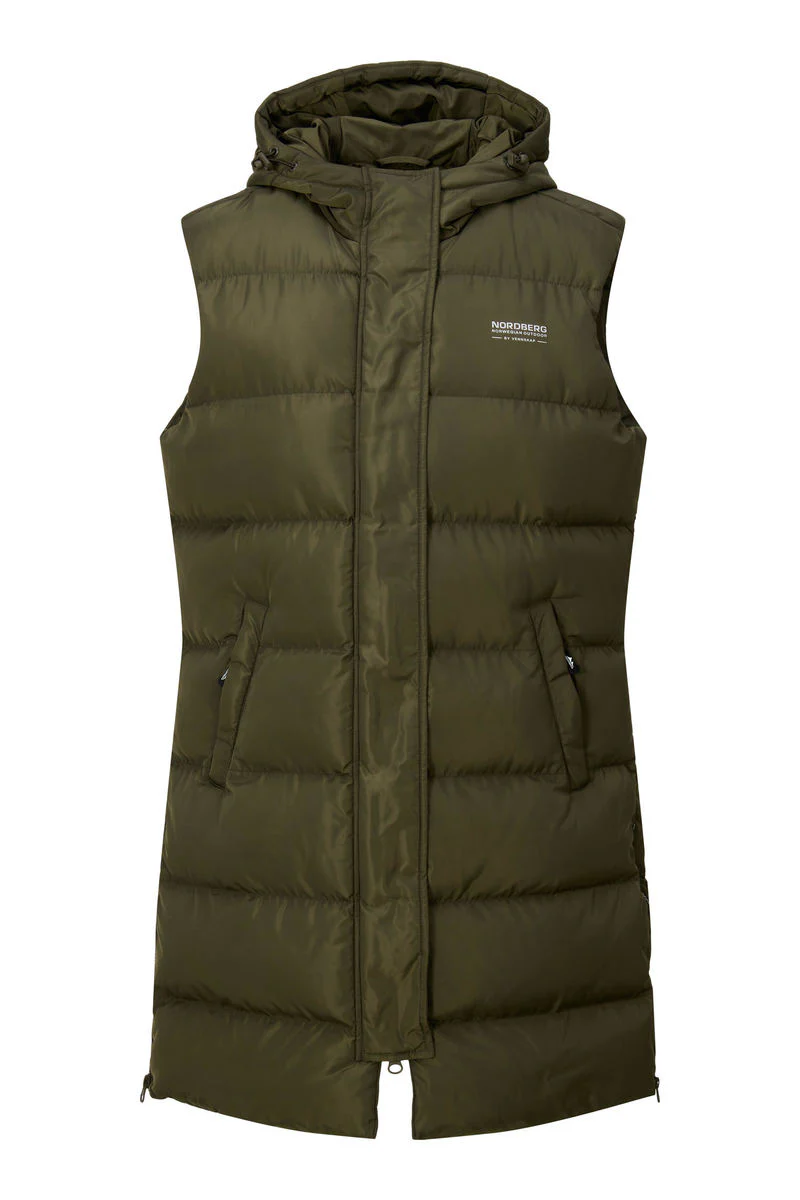 Nordberg Helle Puffer Bodywarmer Dames – Groen