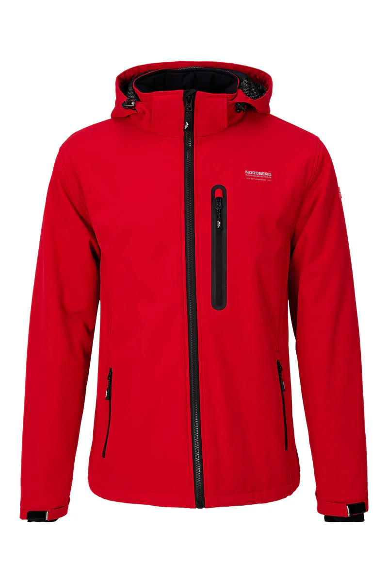 Nordberg Laser Gevoerde Softshell Ski Jas Heren – Rood