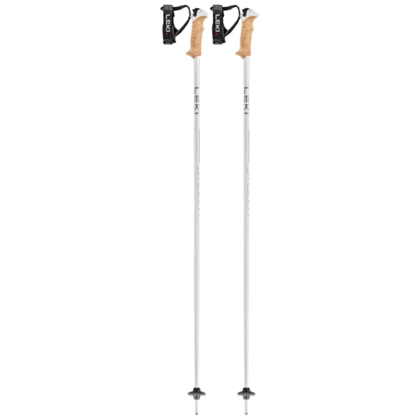 LEKI Stella S Dames Skistokken – Wit/Zilver