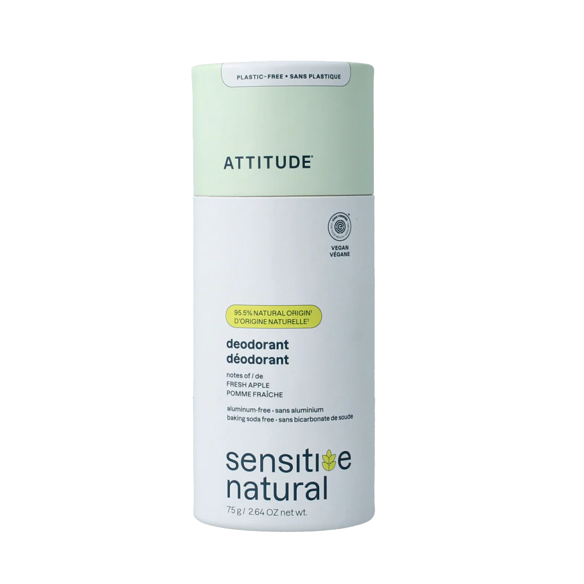 Attitude Deodorant baksoda vrij super leaves verse appel 75.00 Gram