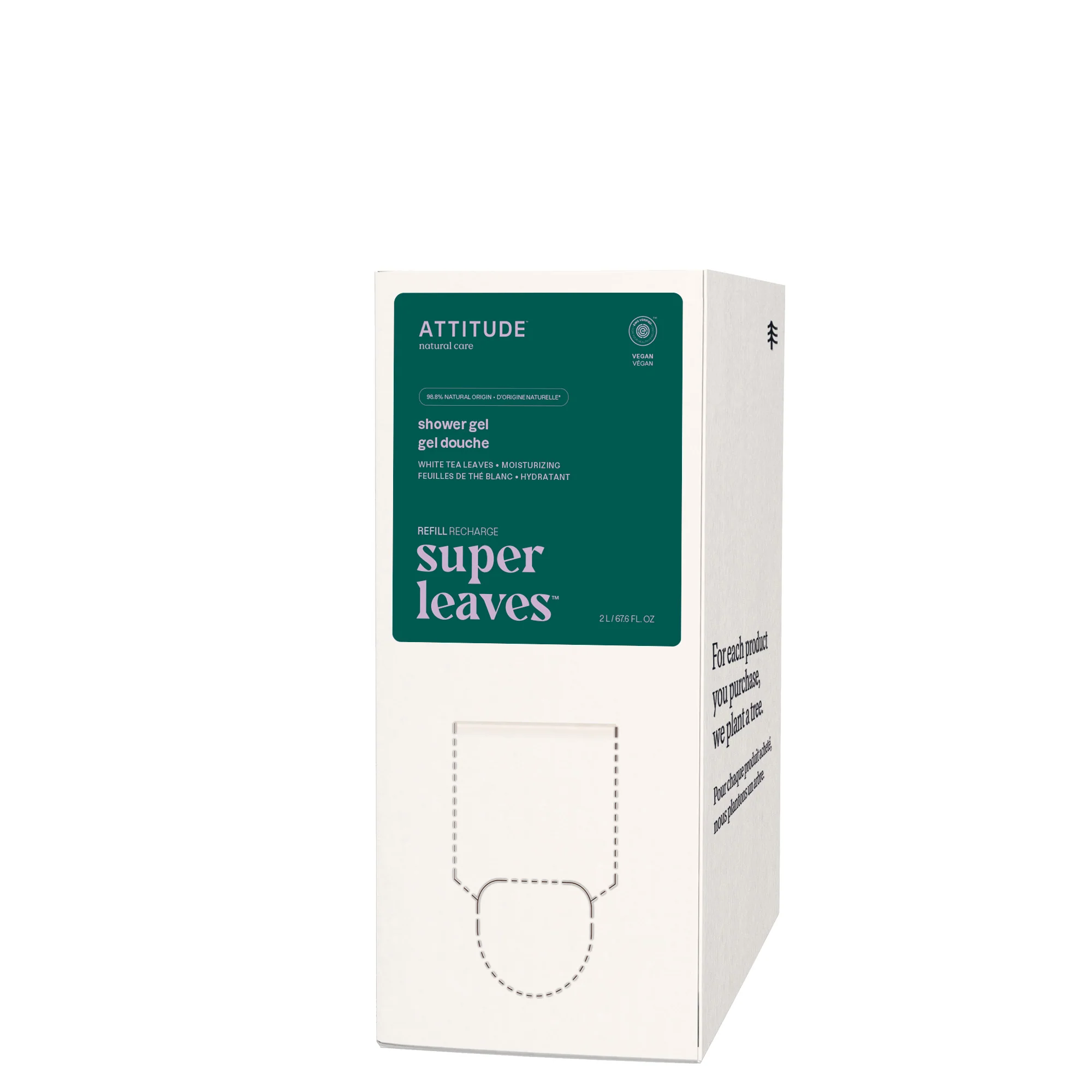 Attitude Super leaves douche gel kalmerend eco refill 2 Liter