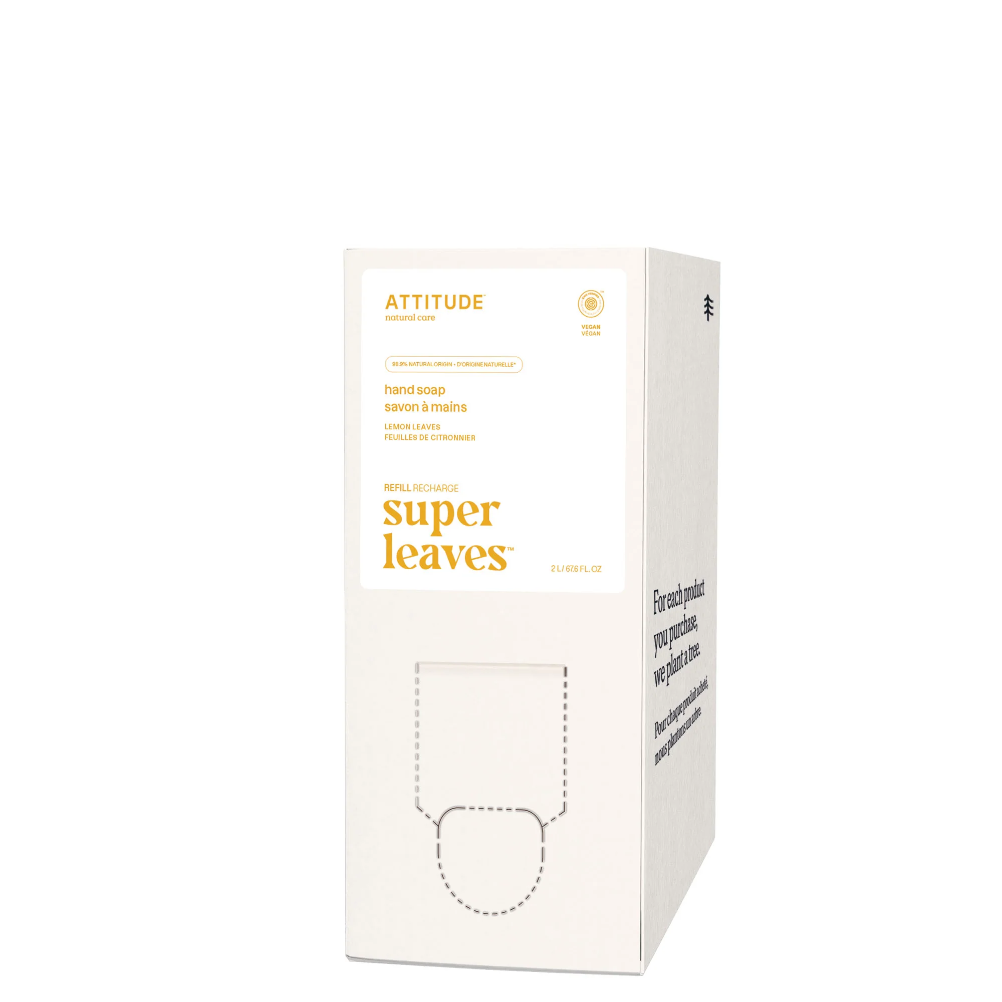Attitude Super leaves handzeep lemon leaves eco refill 2.00 Liter