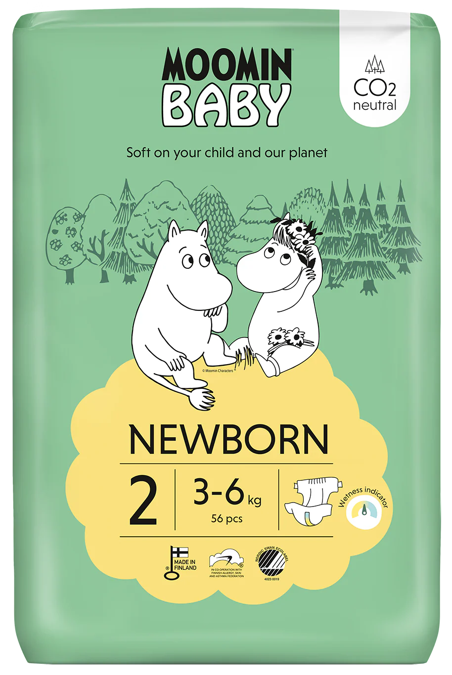 Moomin Baby luiers maat 2 56.00 Stuks