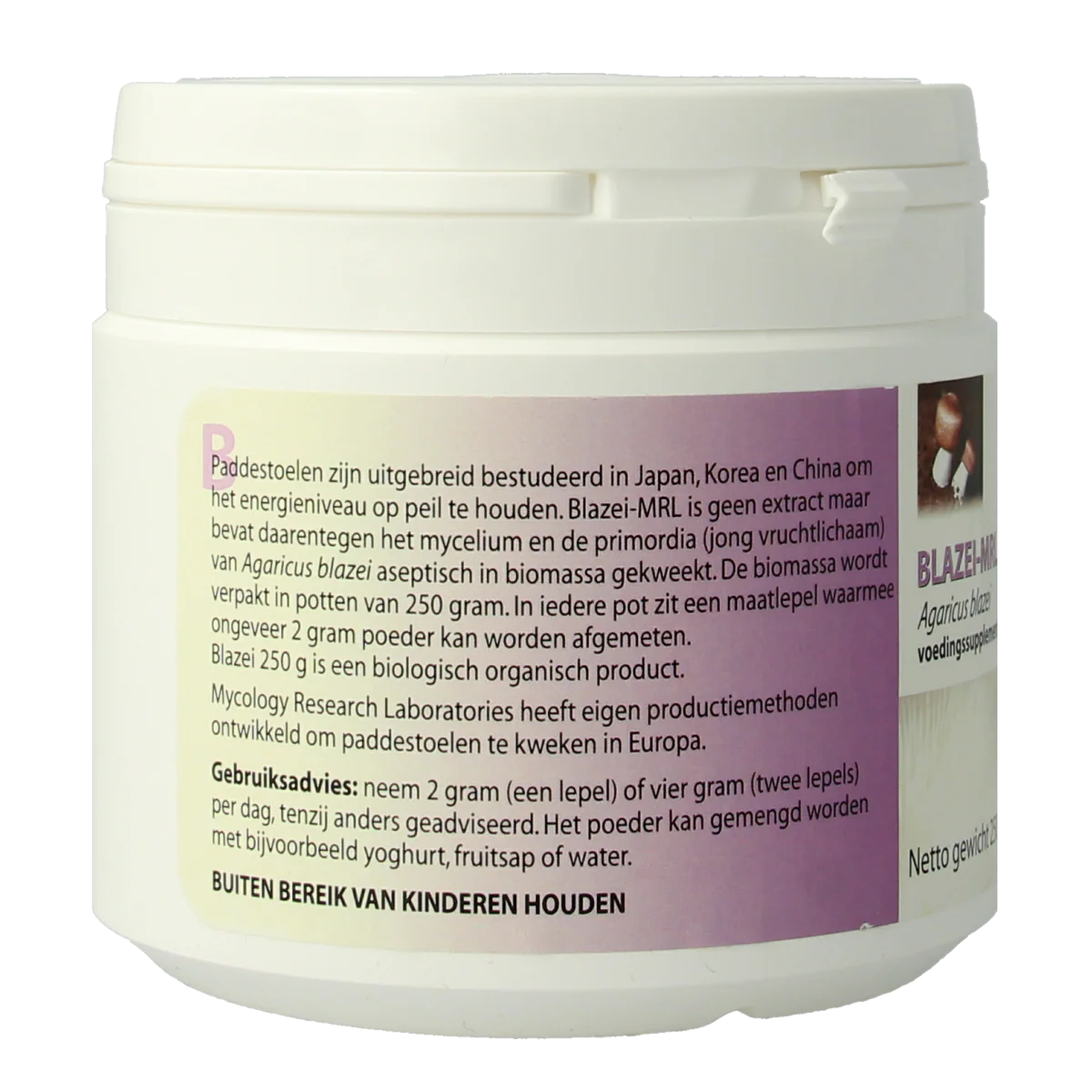 MRL Agaricus poeder bio 250 Gram