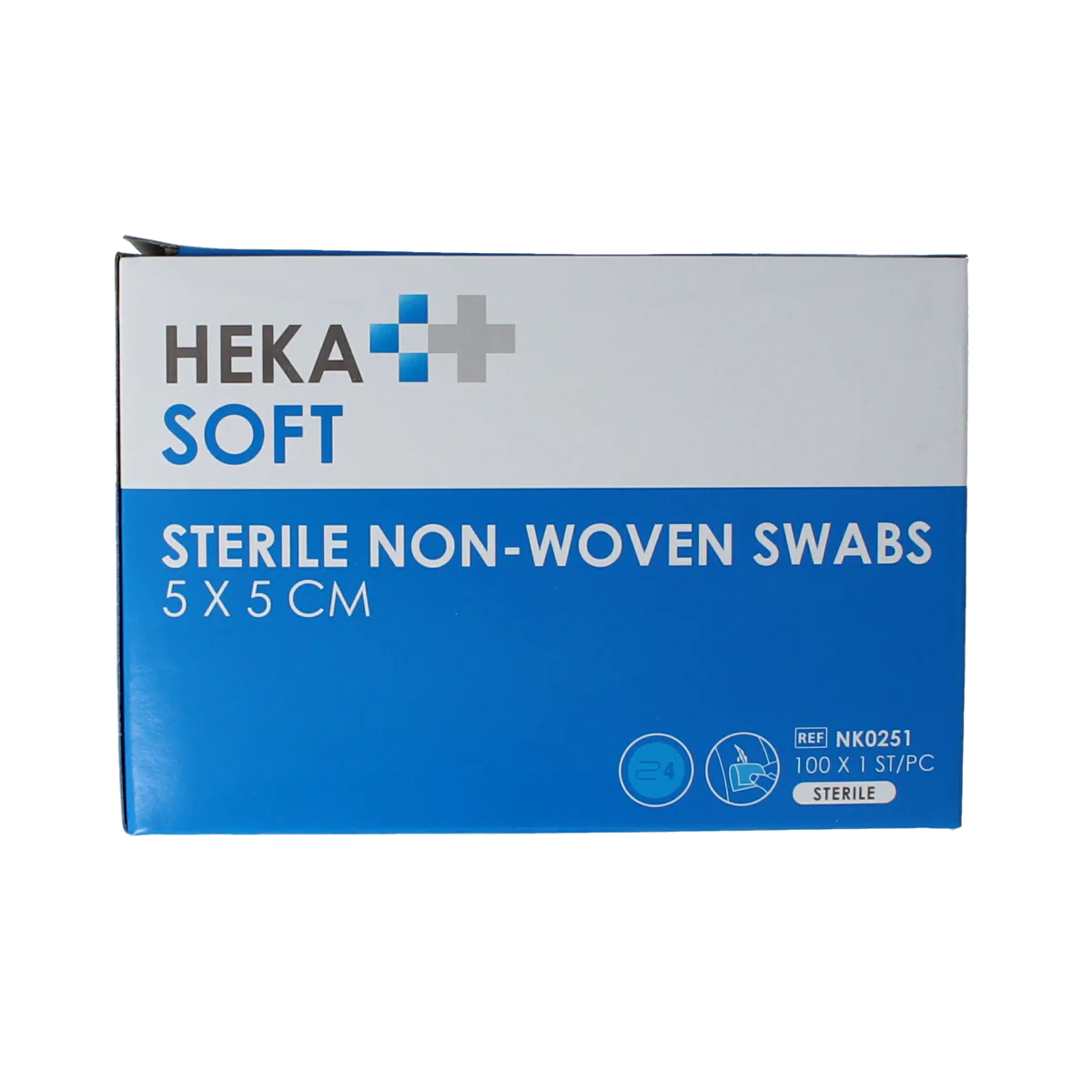 Heka Soft Non-woven kompres 5×5 steriel 100.00 Stuks
