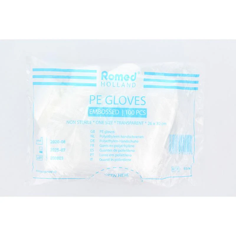 Romed Polyester handschoen ruw 100.00 Stuks