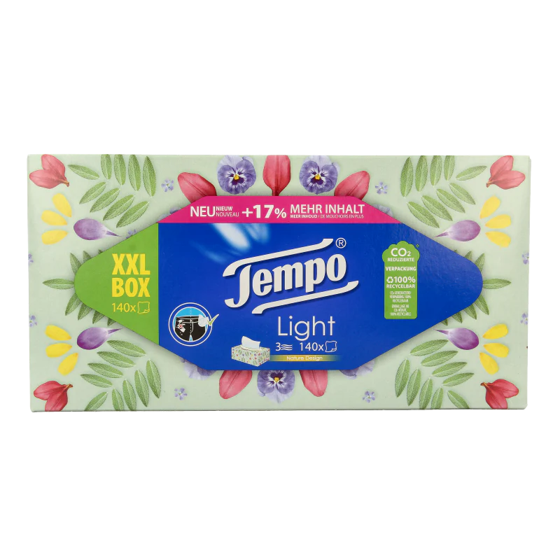 Tempo Tissue box XXL 3-laags 140.00 Stuks
