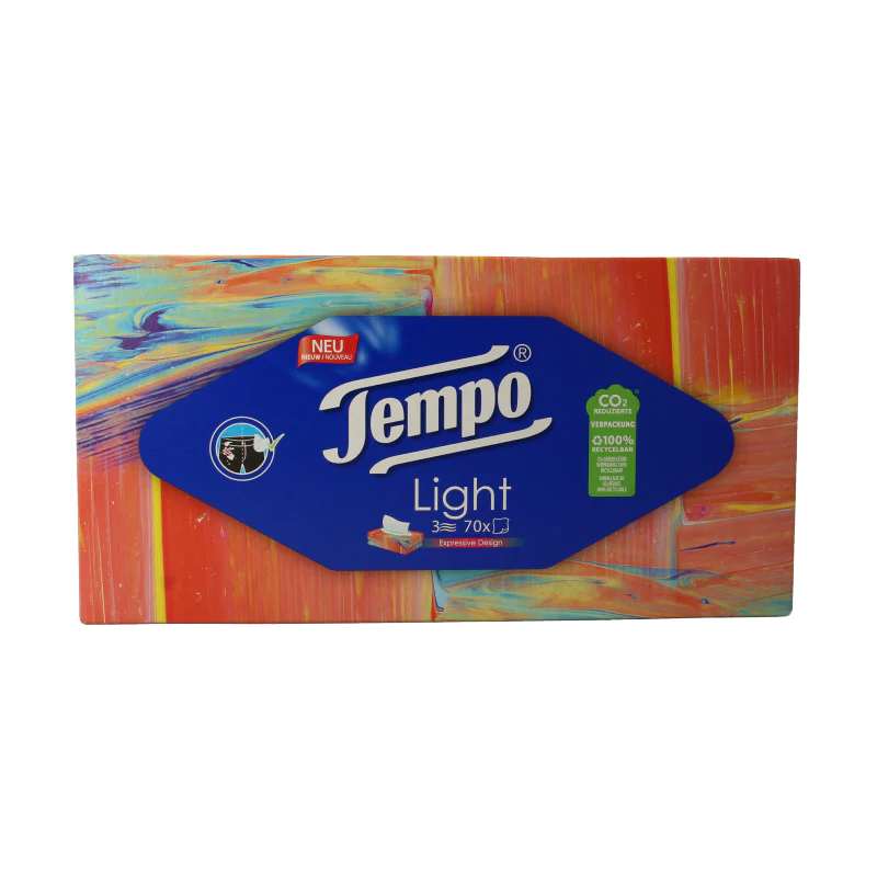 Tempo Tissue box light 3-laags 70.00 Stuks