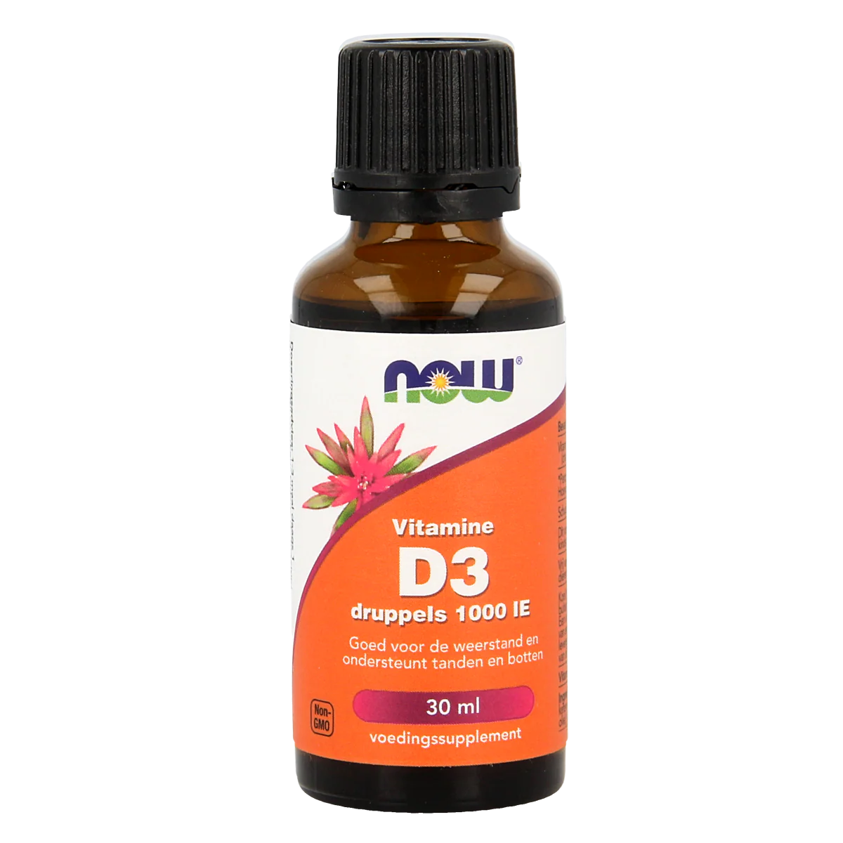 NOW Vitamine D3 druppels 1000IE 30.00 Milliliter