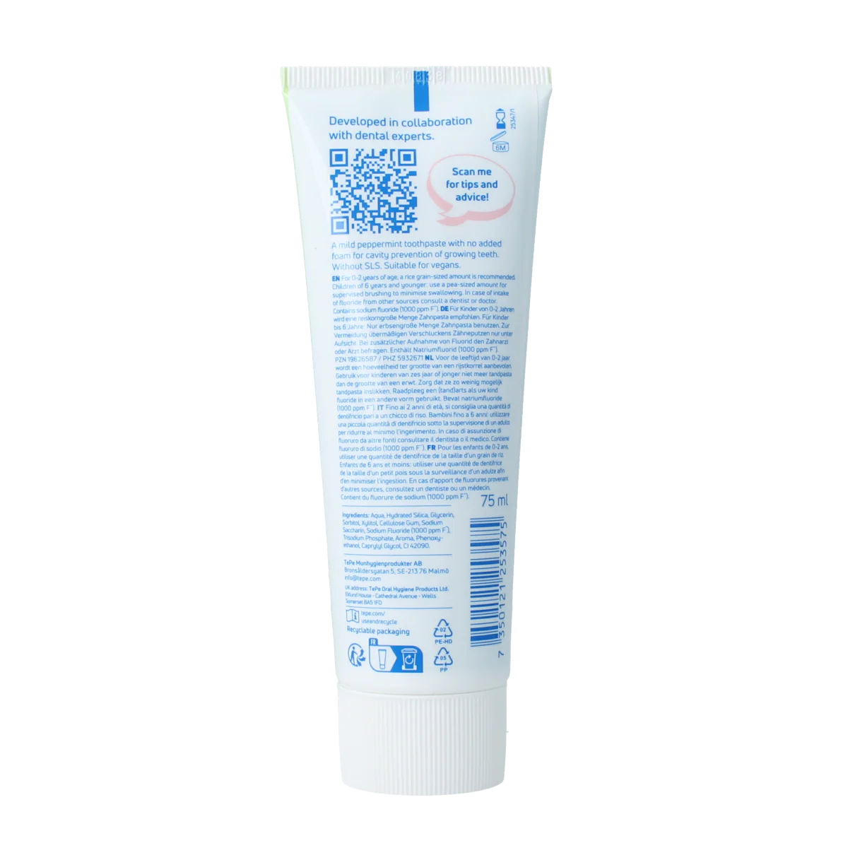 TePe Tandpasta daily kids 75.00 Milliliter