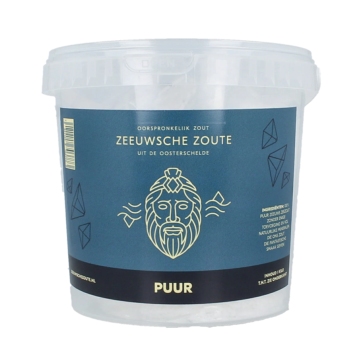 Zeeuwsche Zoute Puur zout in emmer 1.00 Kilogram
