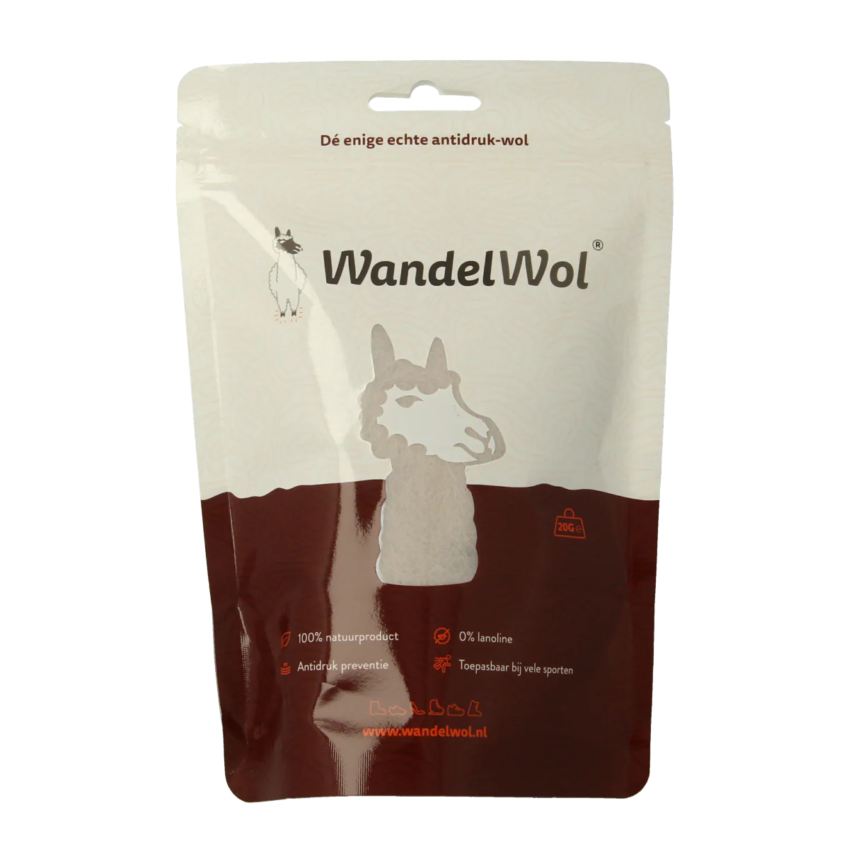 Wandelwol Antidruk-wol lanolinevrij 20.00 Gram