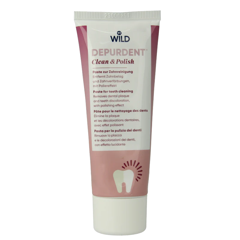 Wild  Depurdent clean & polish whitening tandpasta 75 Milliliter