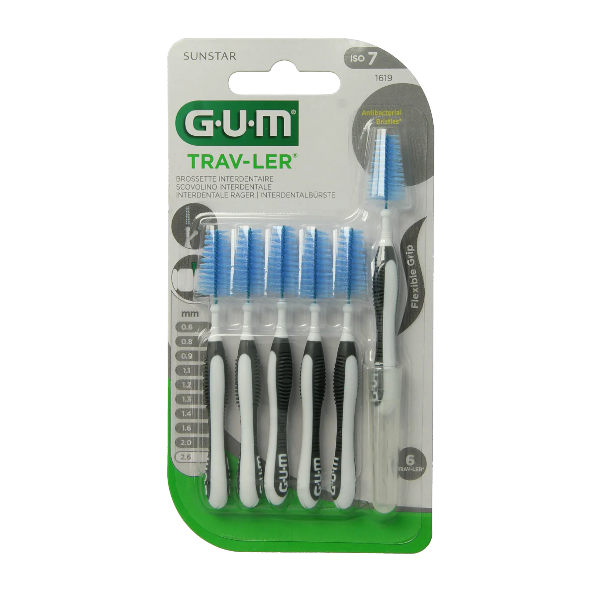 GUM Trav-ler ragers 2.6mm zwart 6.00 Stuks