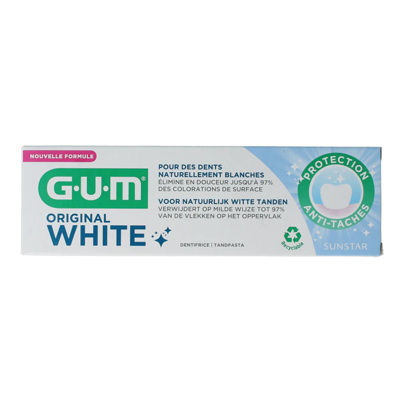 GUM Tandpasta white original 75 Milliliter