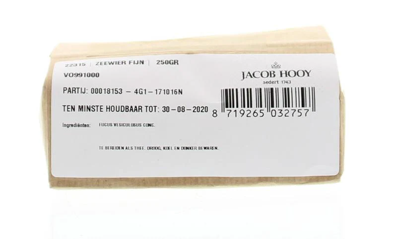 Jacob Hooy Zeewier fijn 250 Gram