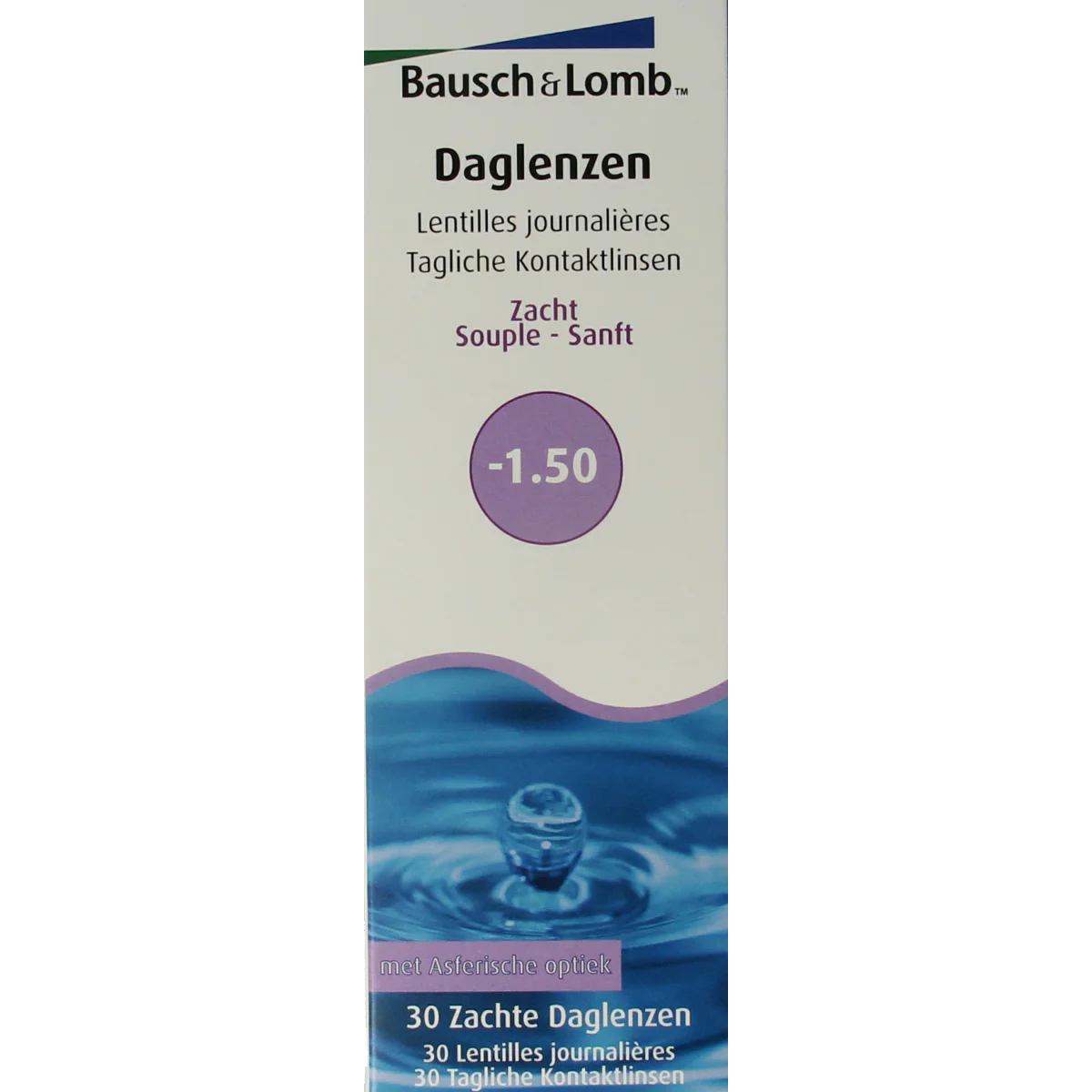 Bausch & Lomb Daglenzen -1.50 30.00 Stuks