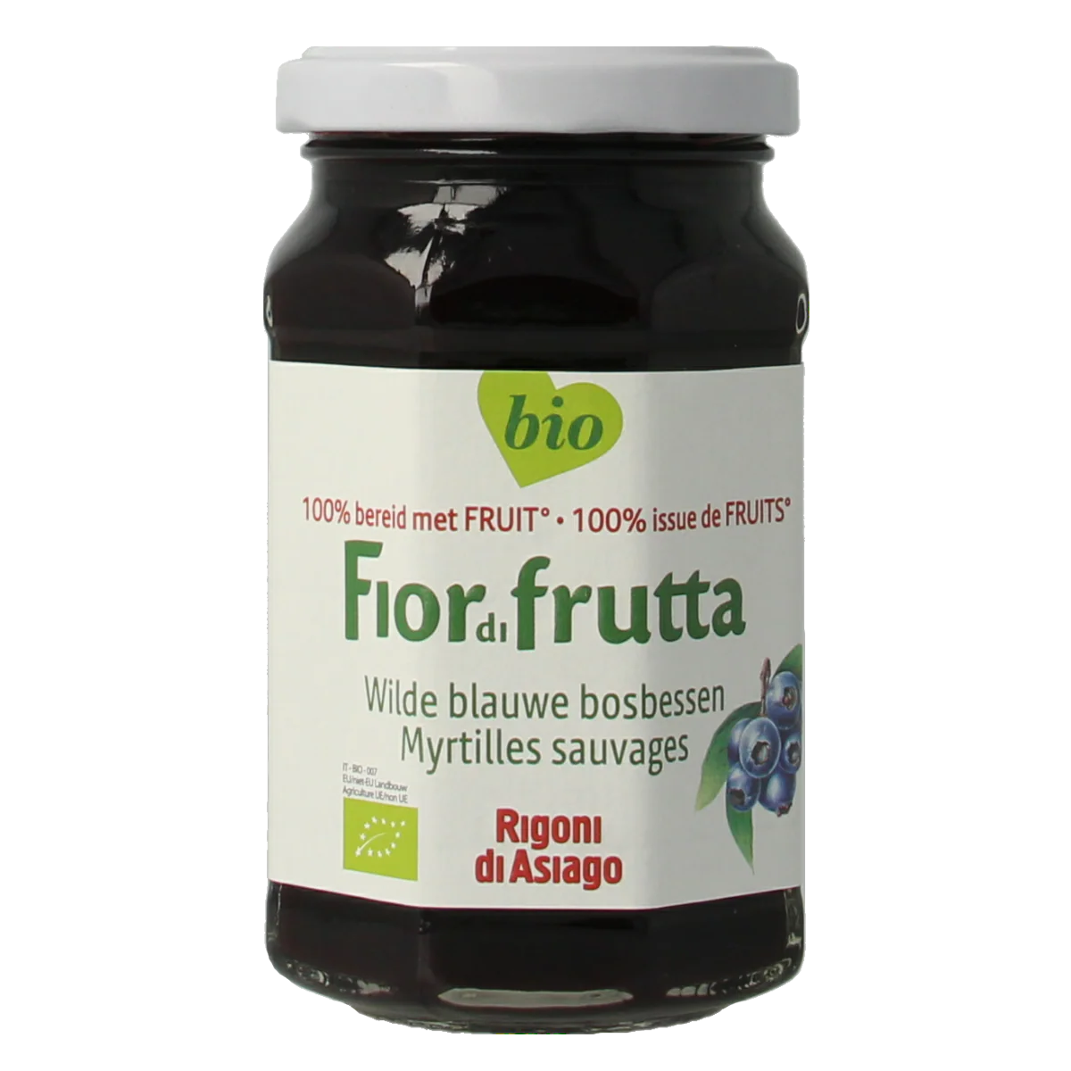 Fiordifrutta Blauwe bosbesjam bio 250.00 Gram