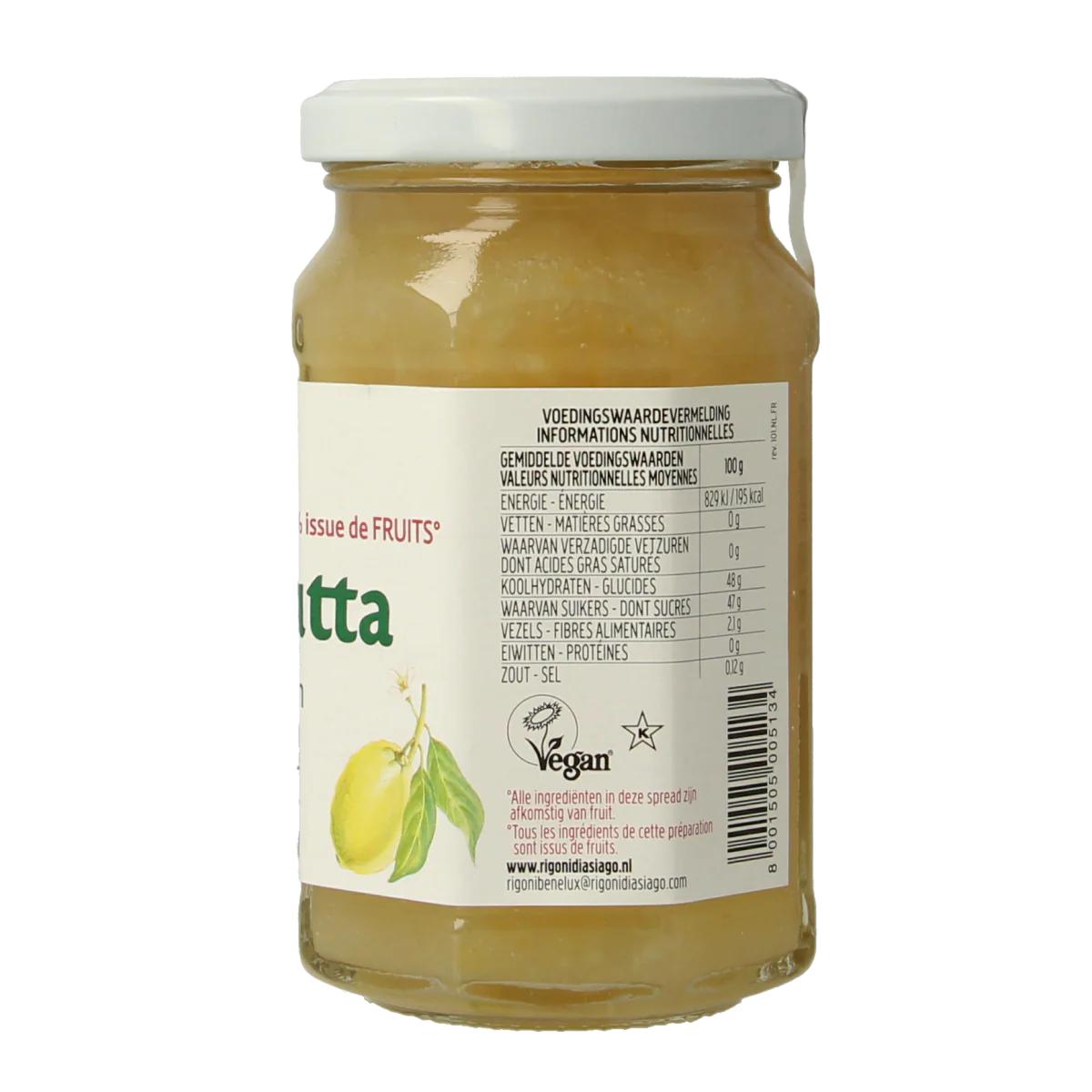 Fiordifrutta Citroenjam bio 260.00 Gram
