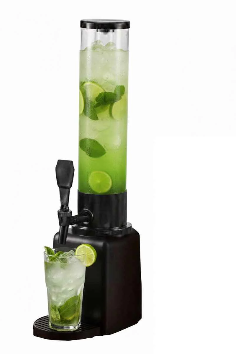 Cheffinger Drankdispenser met IJsblokjesreservoir en Tapkraan – 3L – Voor Frisdrank, Water, Sap en Cocktails – Perfect voor Feestjes en BBQ’s
