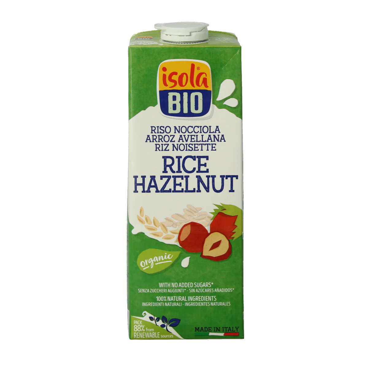 Isola Bio Rijstdrank hazelnoot bio 1.00 Liter