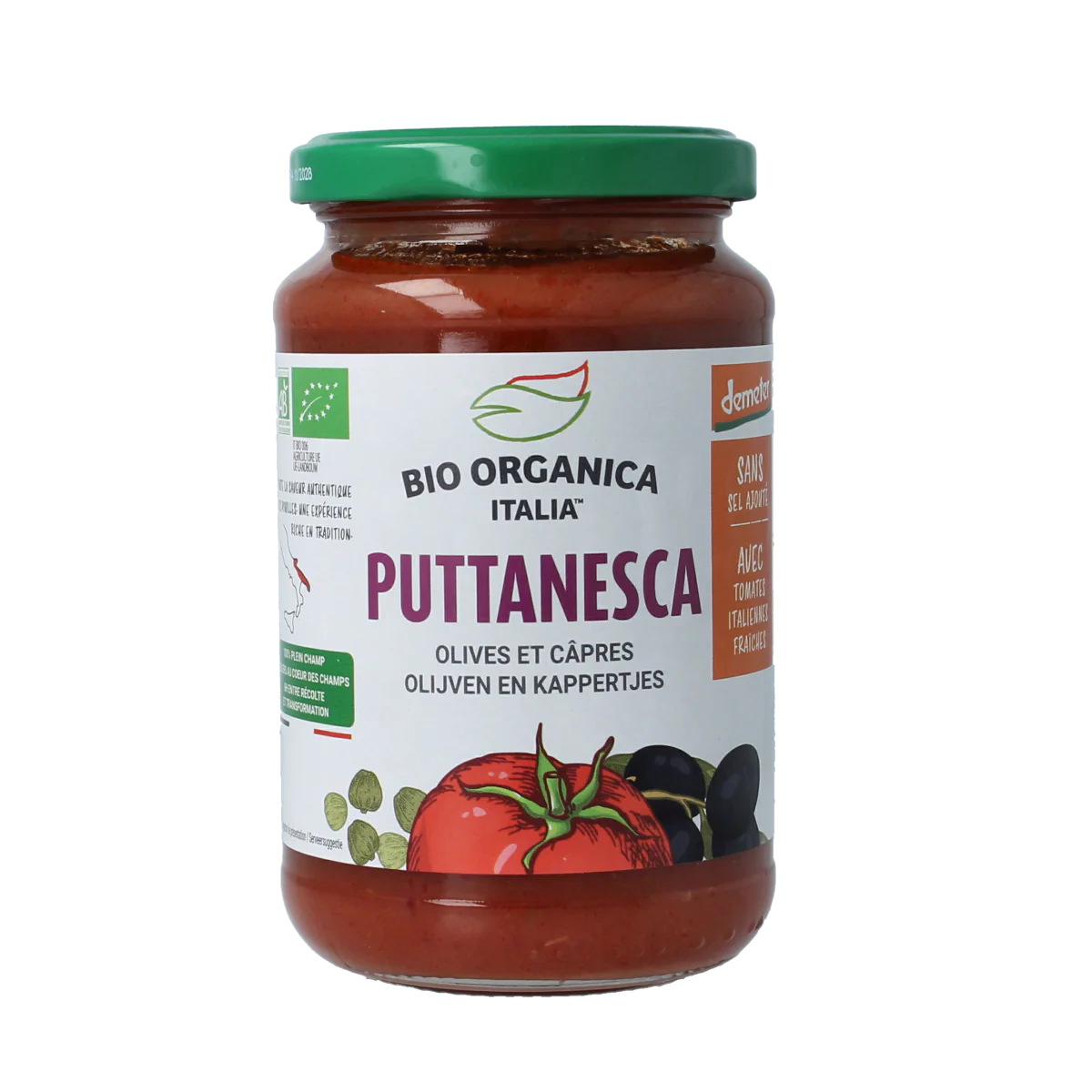 Bio Organica  Pastasaus olijf & kappertjes demeter 350.00 Gram