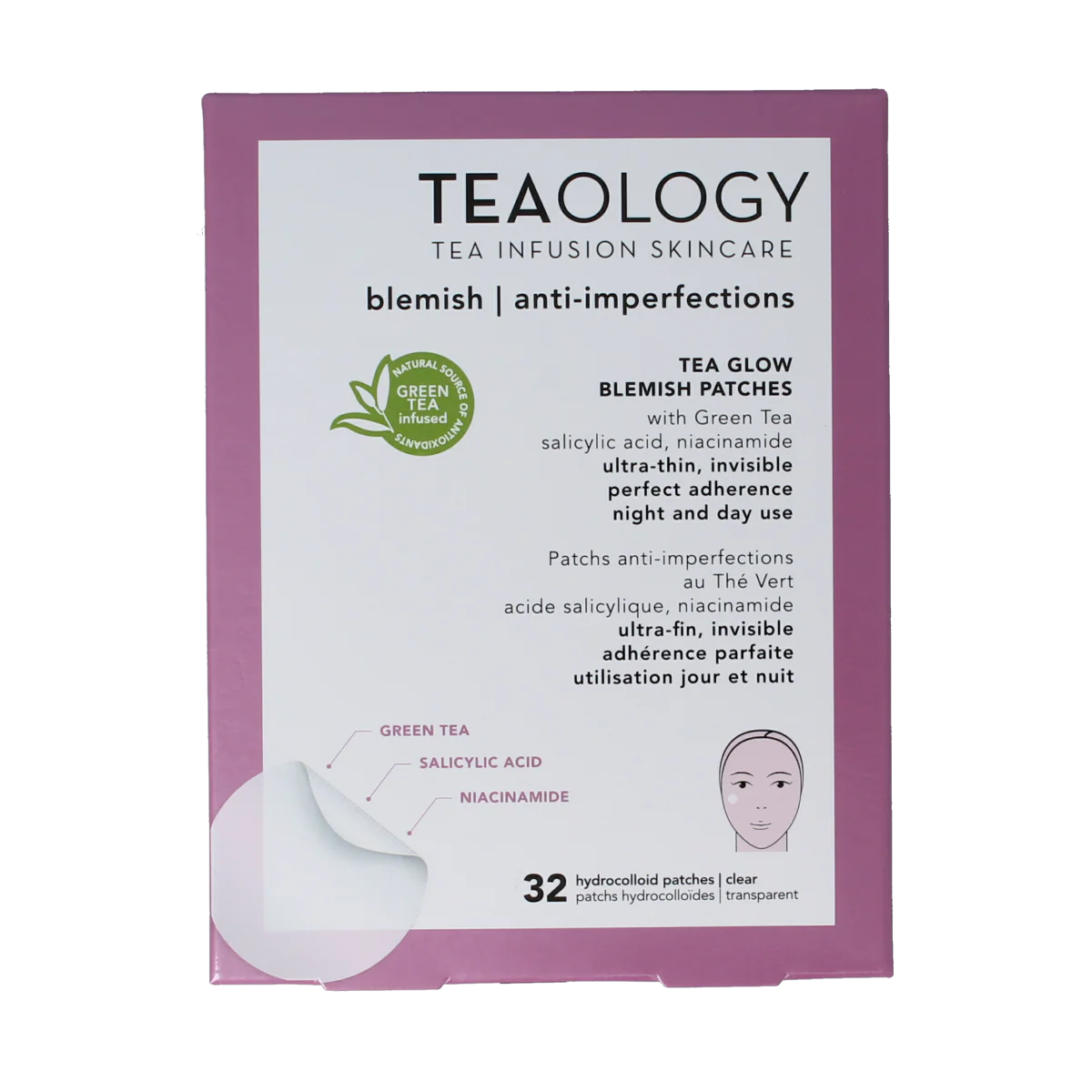 Teaology Tea glow blemish patches 32.00 Stuks