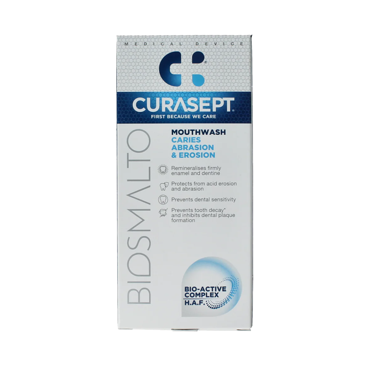 Curasept Biosmalto mondspoeling caries erosie en slijtage 300.00 Milliliter