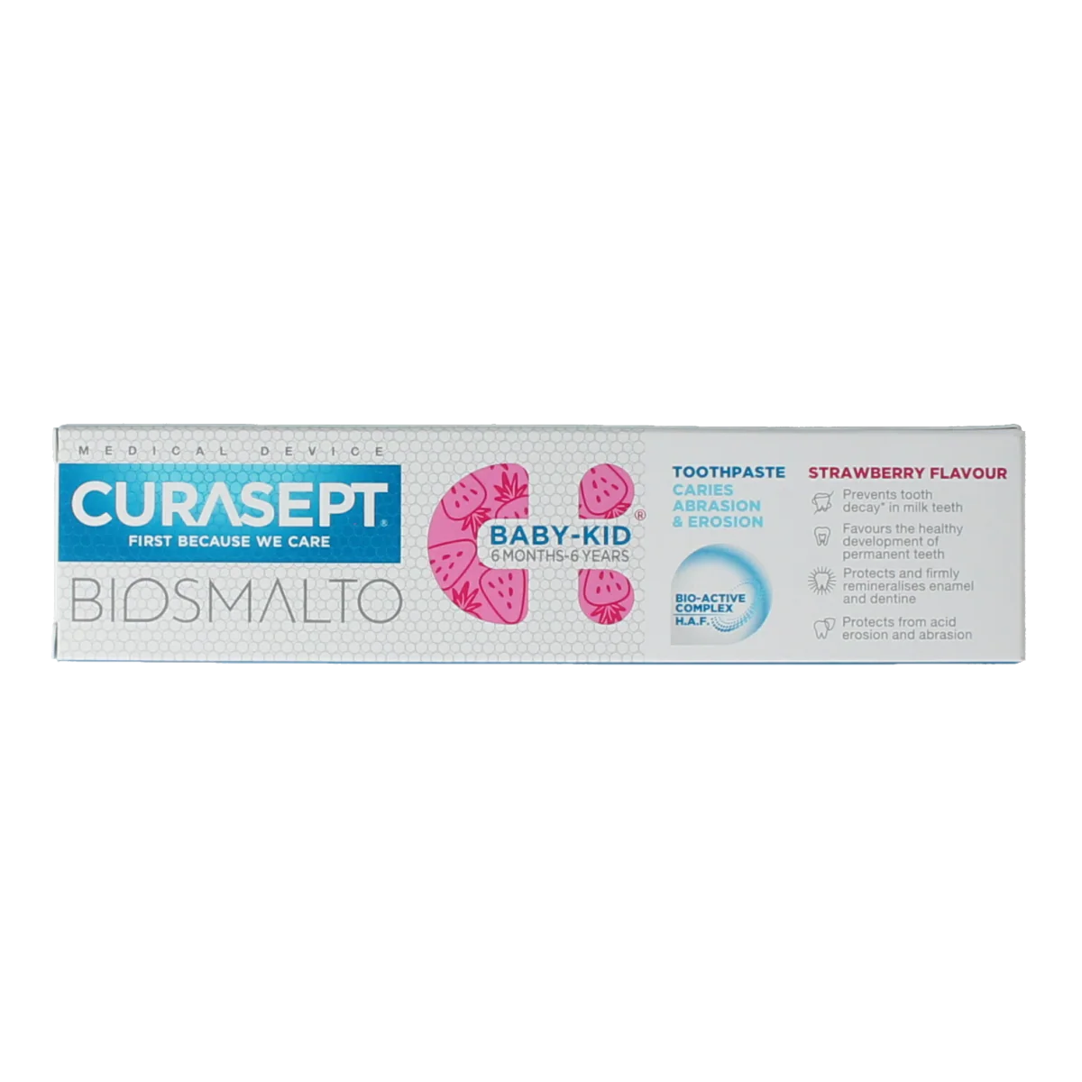 Curasept Biosmalto tandpasta kind caries erosie slijtage 50.00 Milliliter