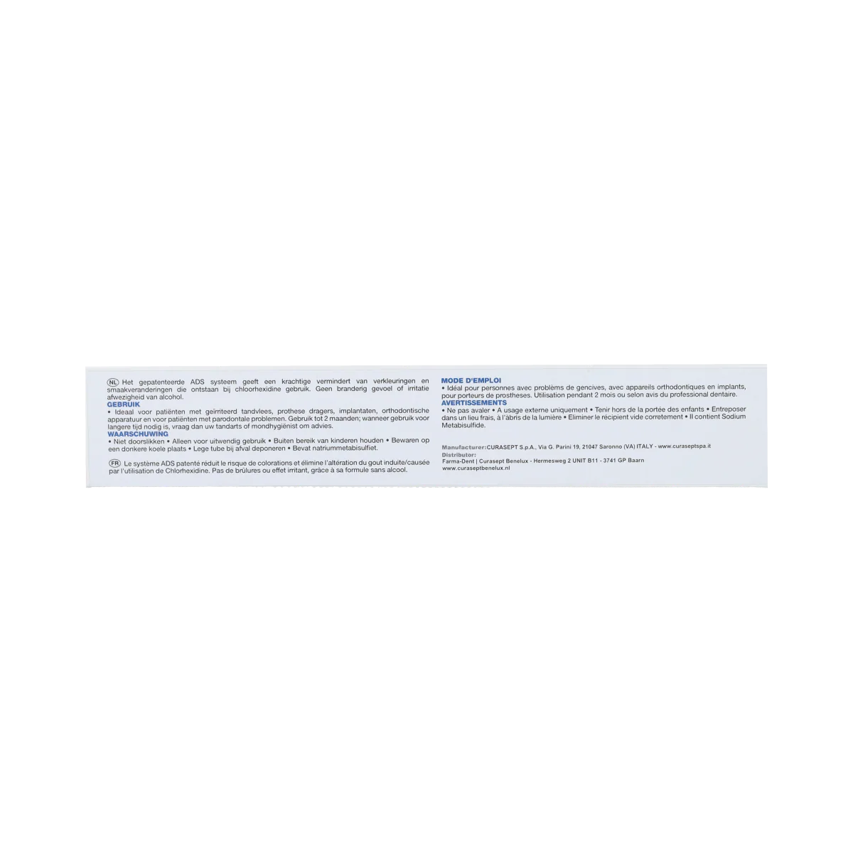 Curasept ADS DNA 720 CHX 0,20% gel-tandpasta 75.00 Milliliter