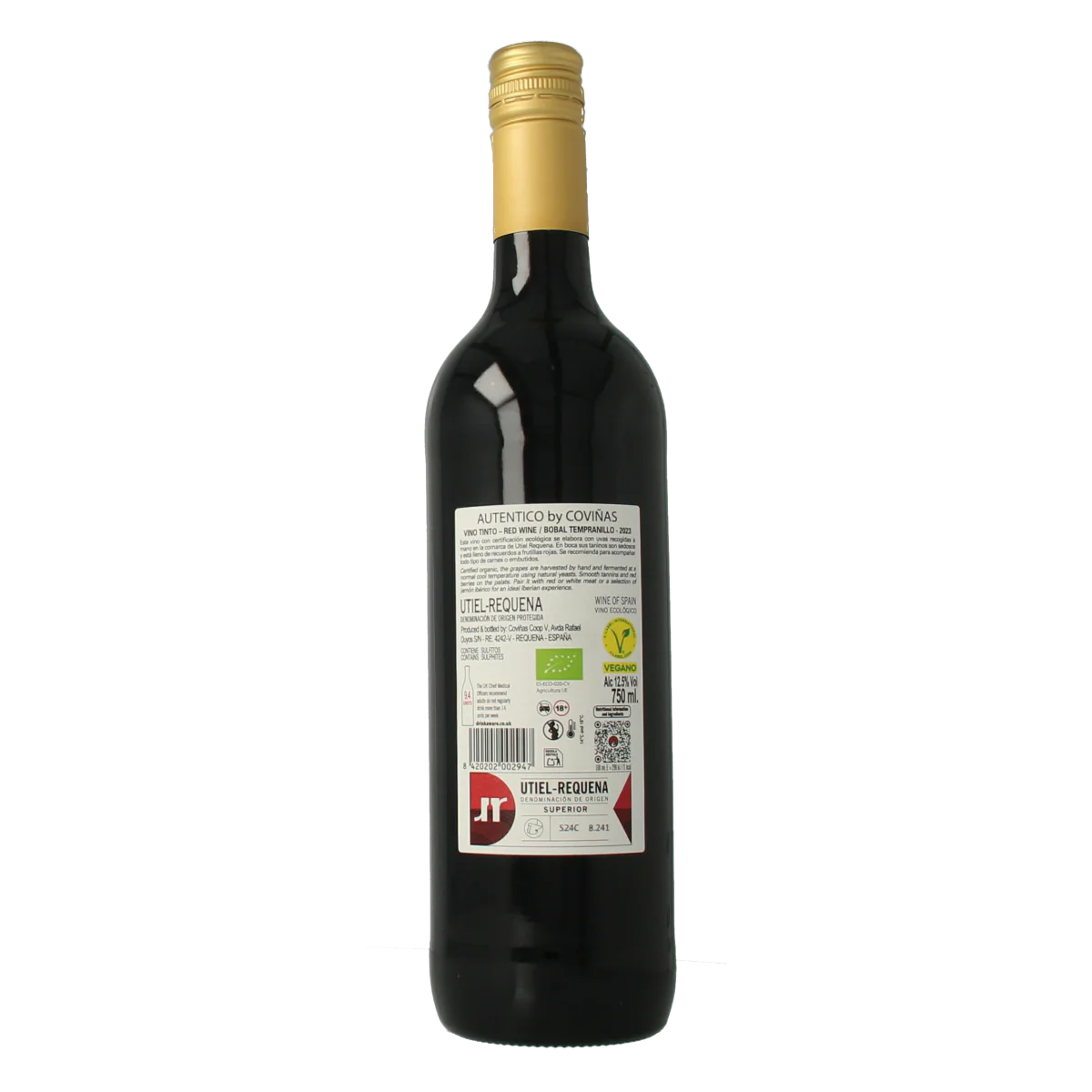 Autentico Bobal tempranillo rode wijn bio 750.00 Milliliter