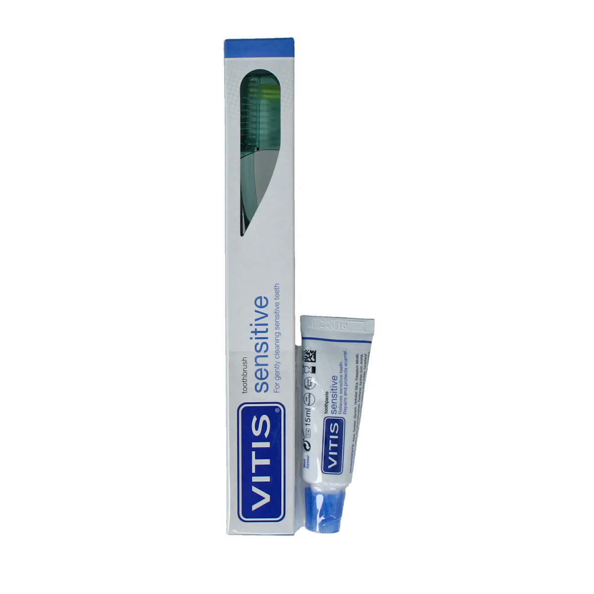 Vitis Tandenborstel sensitive met sample tandpasta 1.00 Set