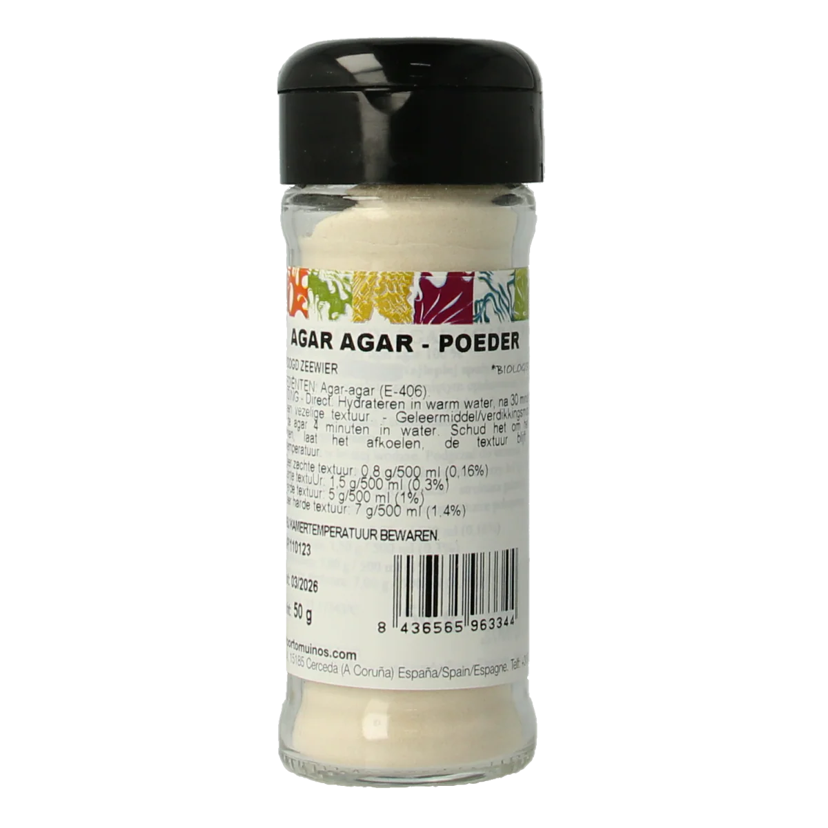 Porto-Muinos Agar agar poeder bio 50.00 Gram