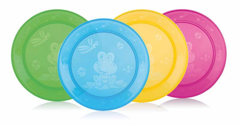 Nuby Set van 4 bordjes – 9m+ 4.00 Stuks