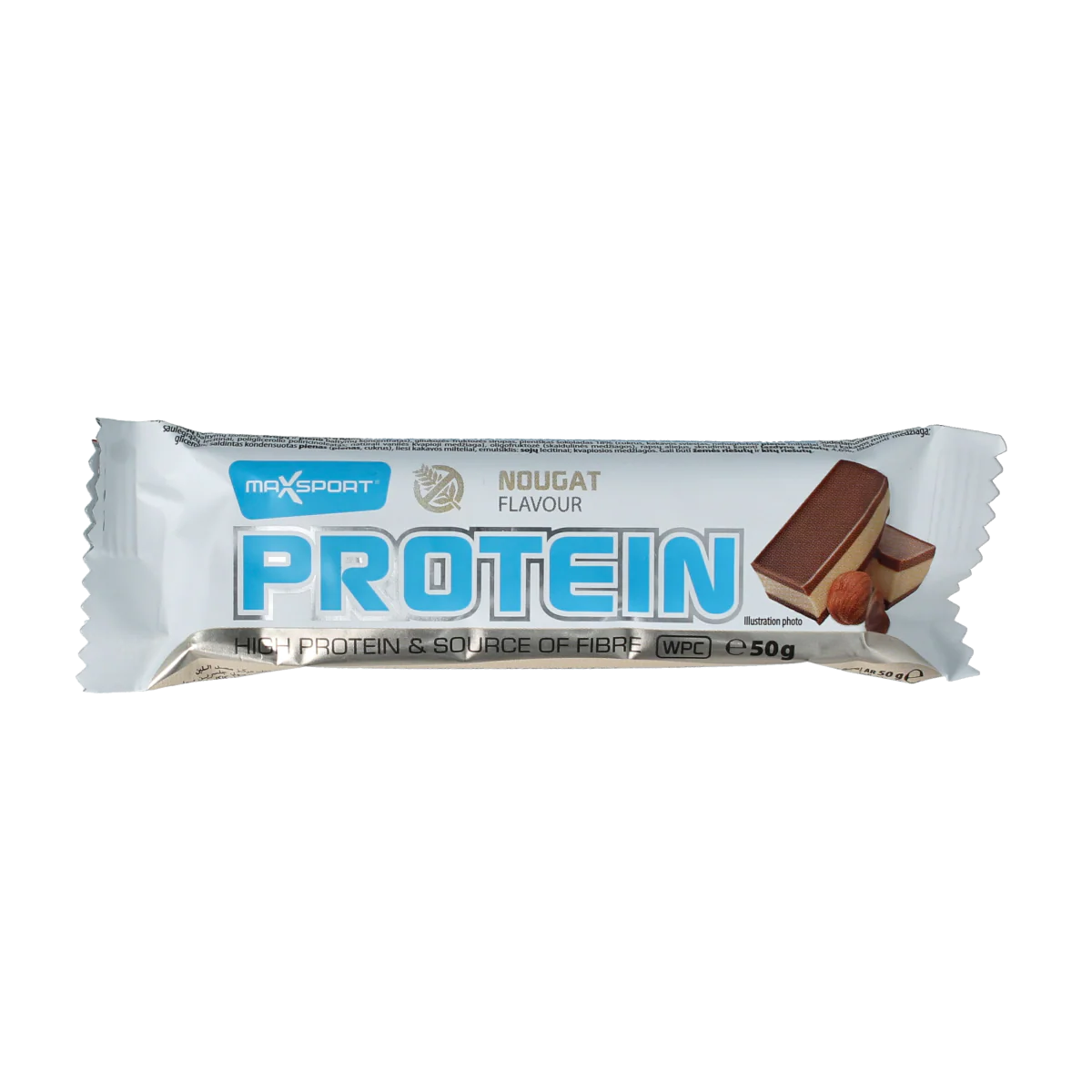 Max Sport Proteine GF reep nougat 50.00 Gram