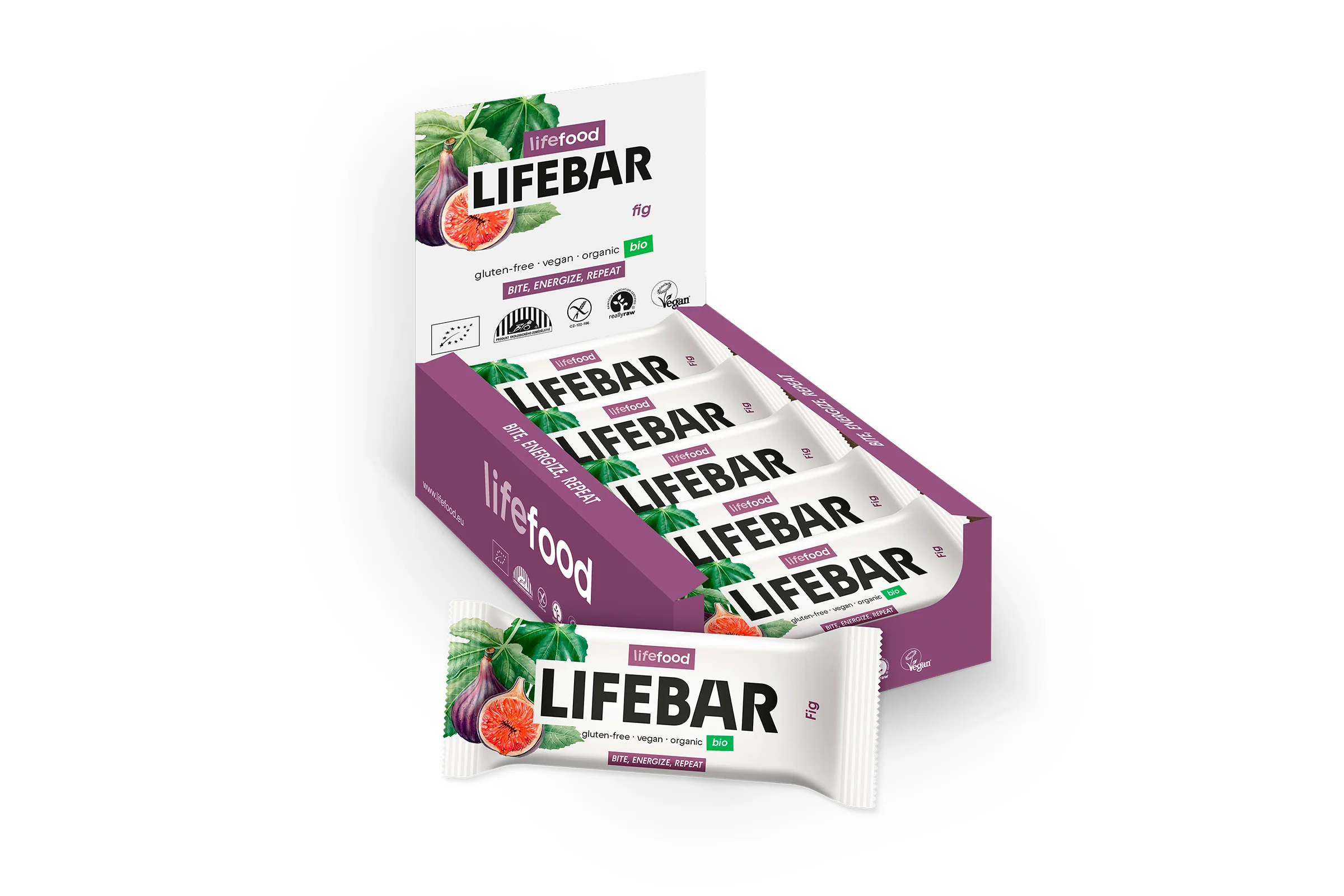 Lifefood Lifebar energiereep vijg raw en bio 40.00 Gram